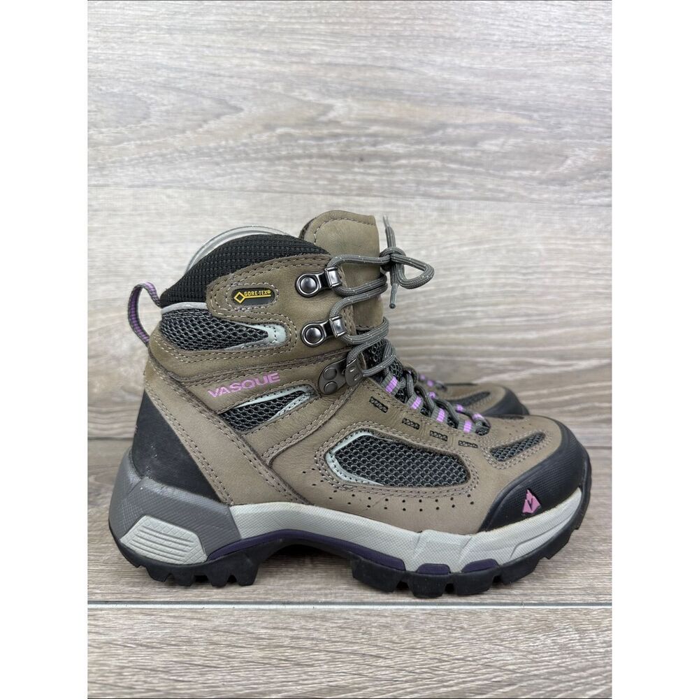 Vasque Breeze 2.0 Mid GTX Women’s Sz 7W Black Brown Leather Vibram Hiking Boots